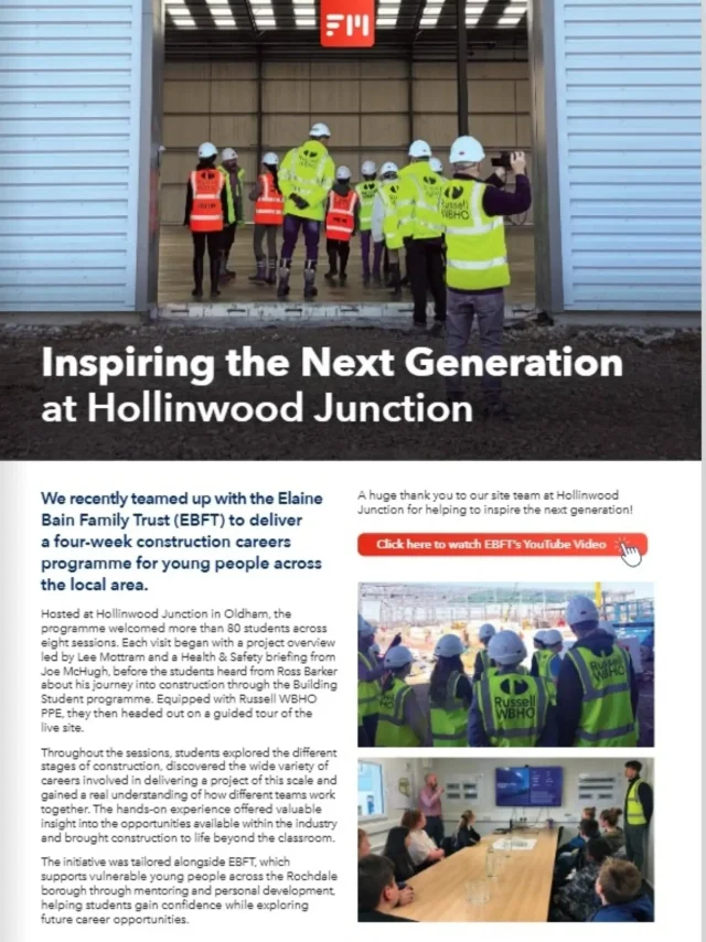 We’re currently exploring opportunities for this year’s employer interactions and workplace visits with Russell WBHO and other supportive organisations, helping our learners discover future career pathways, explore different industries and gain valuable insights into the world of work. 👷‍♀️👷‍♂️🏗️Here’s a recent update shared by Russell WBHO in their newsletter!We look forward to building on these connections and creating meaningful opportunities that inspire, inform and support our learners as they consider their next steps. 🌟🎥 Want to see how our collaboration went last year? Check out our YouTube channel to see highlights from our previous employer engagement and workplace visit activities!#careerpathways #employerengagement #workplacevisits #futureopportunities
